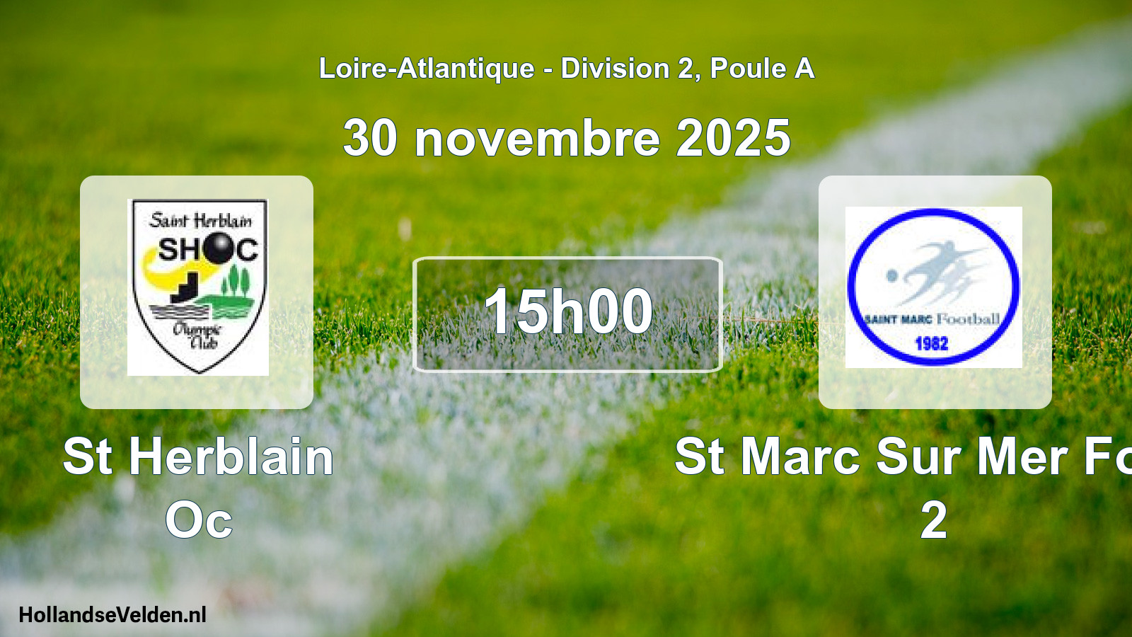 Geplande wedstrijd: St Herblain Oc - St Marc Sur Mer Foot 2 (30 november 2025)