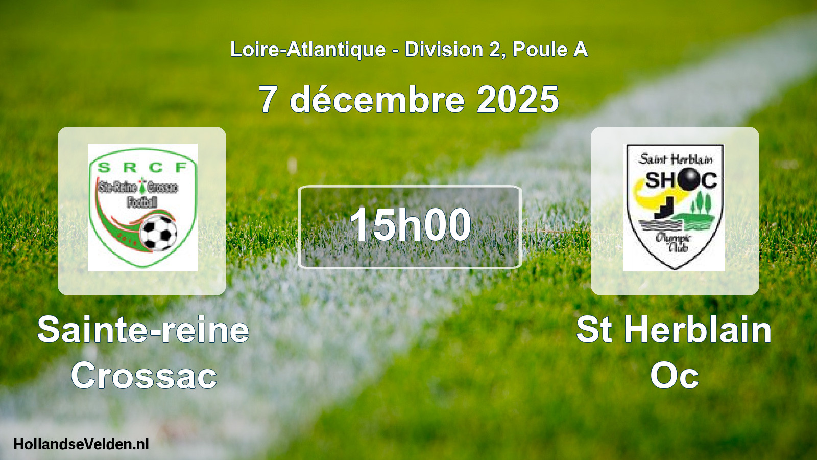 Geplande wedstrijd: Sainte-reine Crossac - St Herblain Oc (7 december 2025)