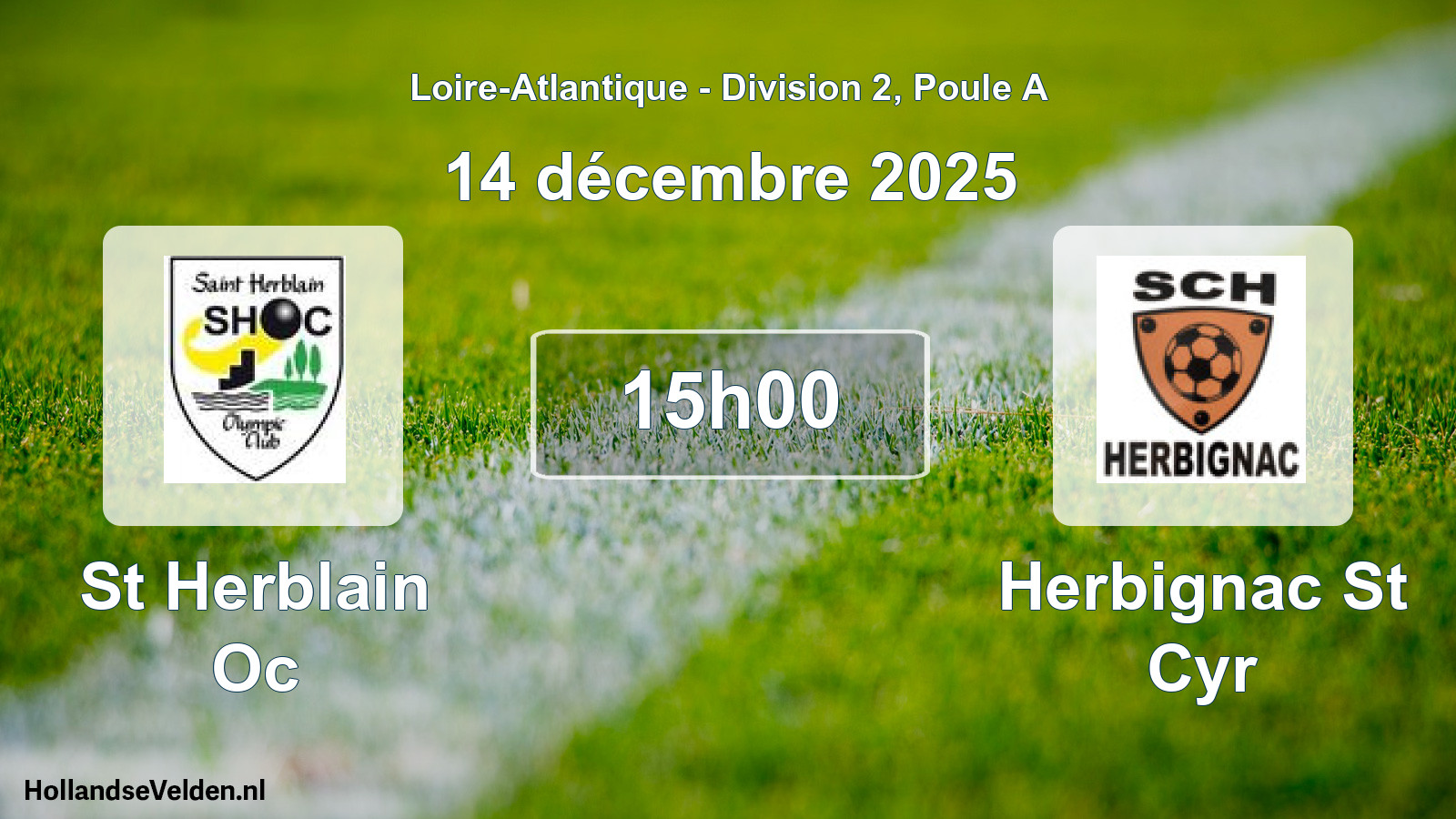 Geplande wedstrijd: St Herblain Oc - Herbignac St Cyr (14 décembre 2025)