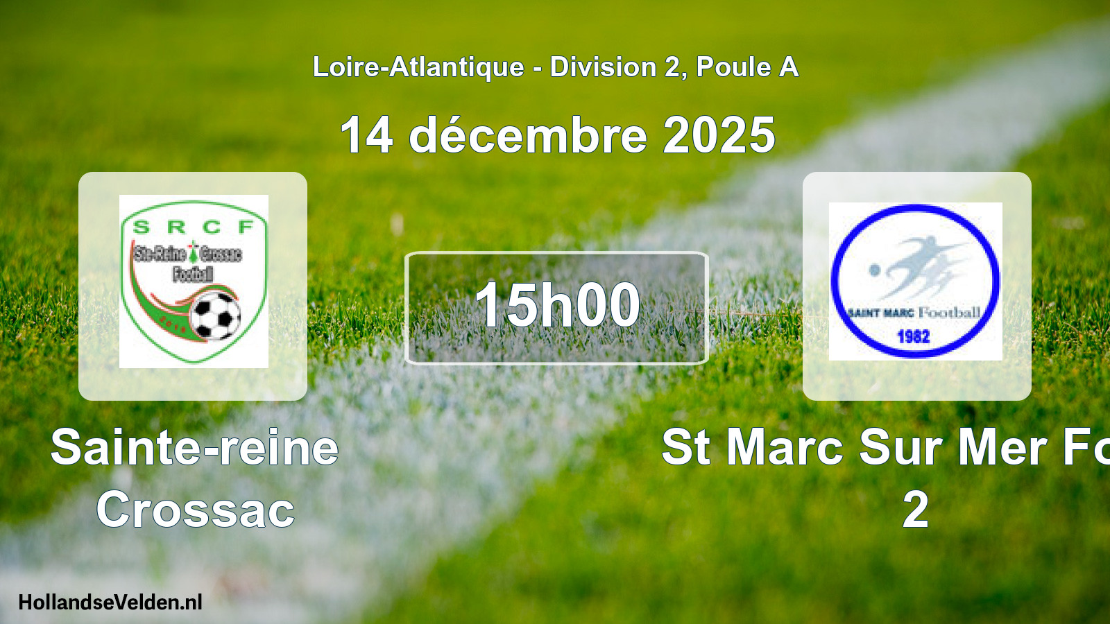 Geplande wedstrijd: Sainte-reine Crossac - St Marc Sur Mer Foot 2 (14 december 2025)