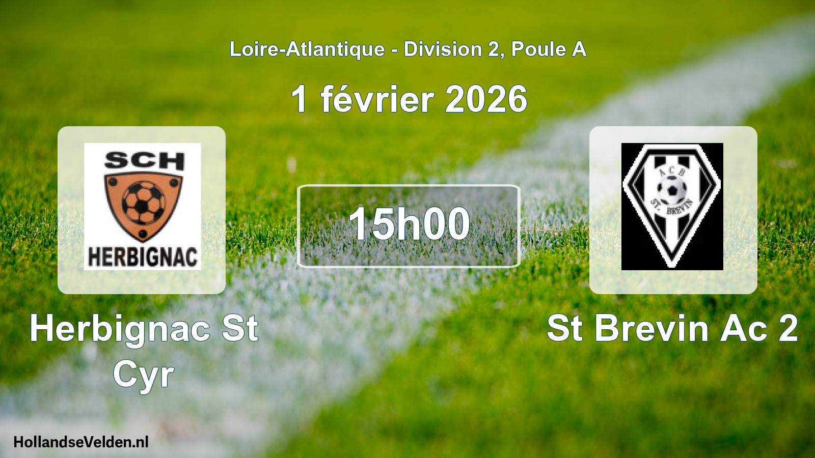 Geplande wedstrijd: Herbignac St Cyr - St Brevin Ac 2 (1 février 2026)
