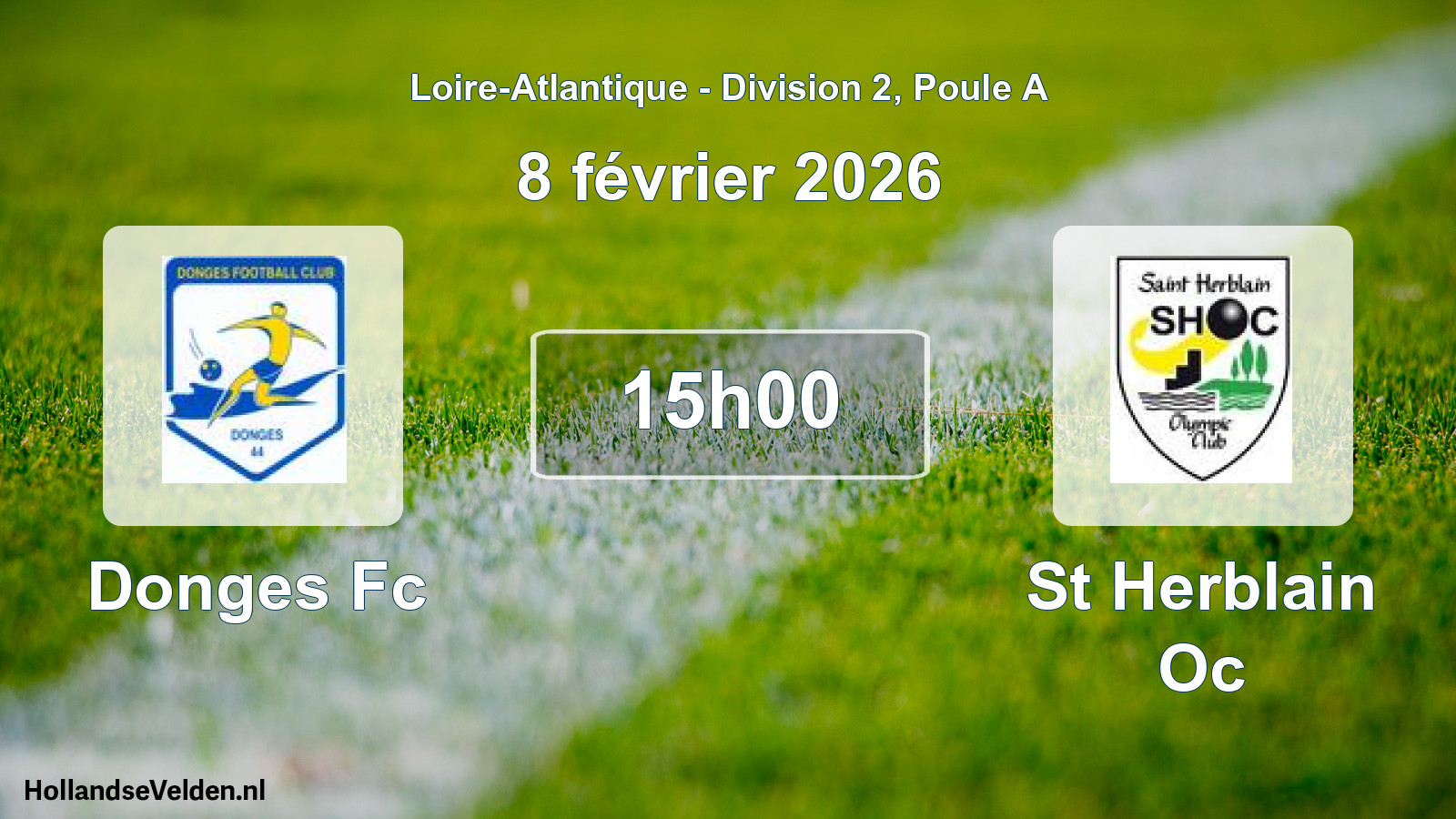 Geplande wedstrijd: Donges Fc - St Herblain Oc (8 februari 2026)