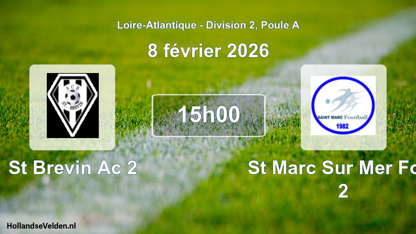 Geplande wedstrijd: St Brevin Ac 2 - St Marc Sur Mer Foot 2 (8 februari 2026)