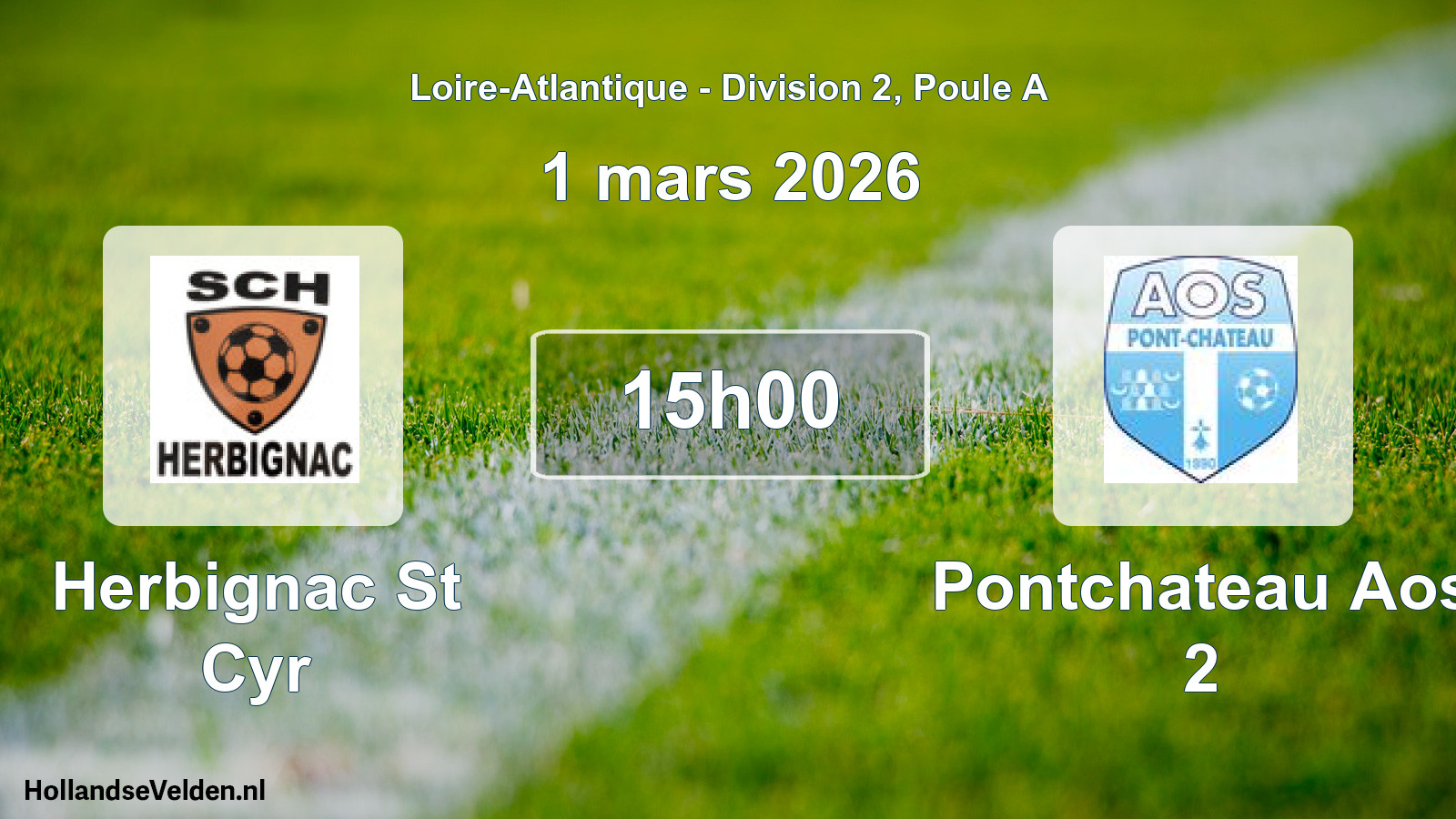 Geplande wedstrijd: Herbignac St Cyr - Pontchateau Aos 2 (1 mars 2026)