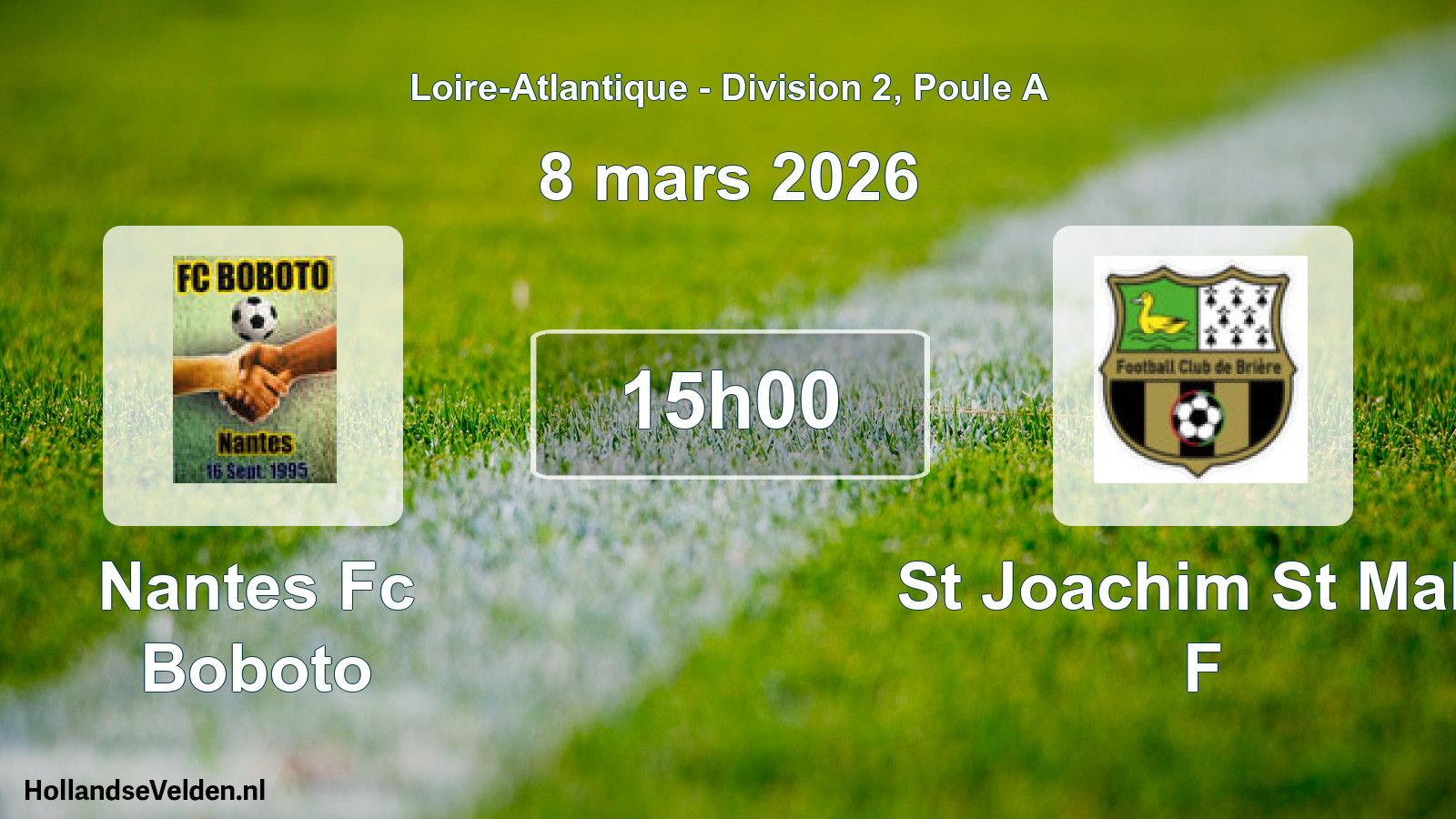 Scheduled Match: Nantes Fc Boboto - St Joachim St Malo F (8 March 2026)