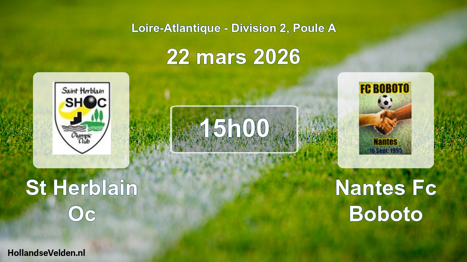 Geplande wedstrijd: St Herblain Oc - Nantes Fc Boboto (22 mars 2026)