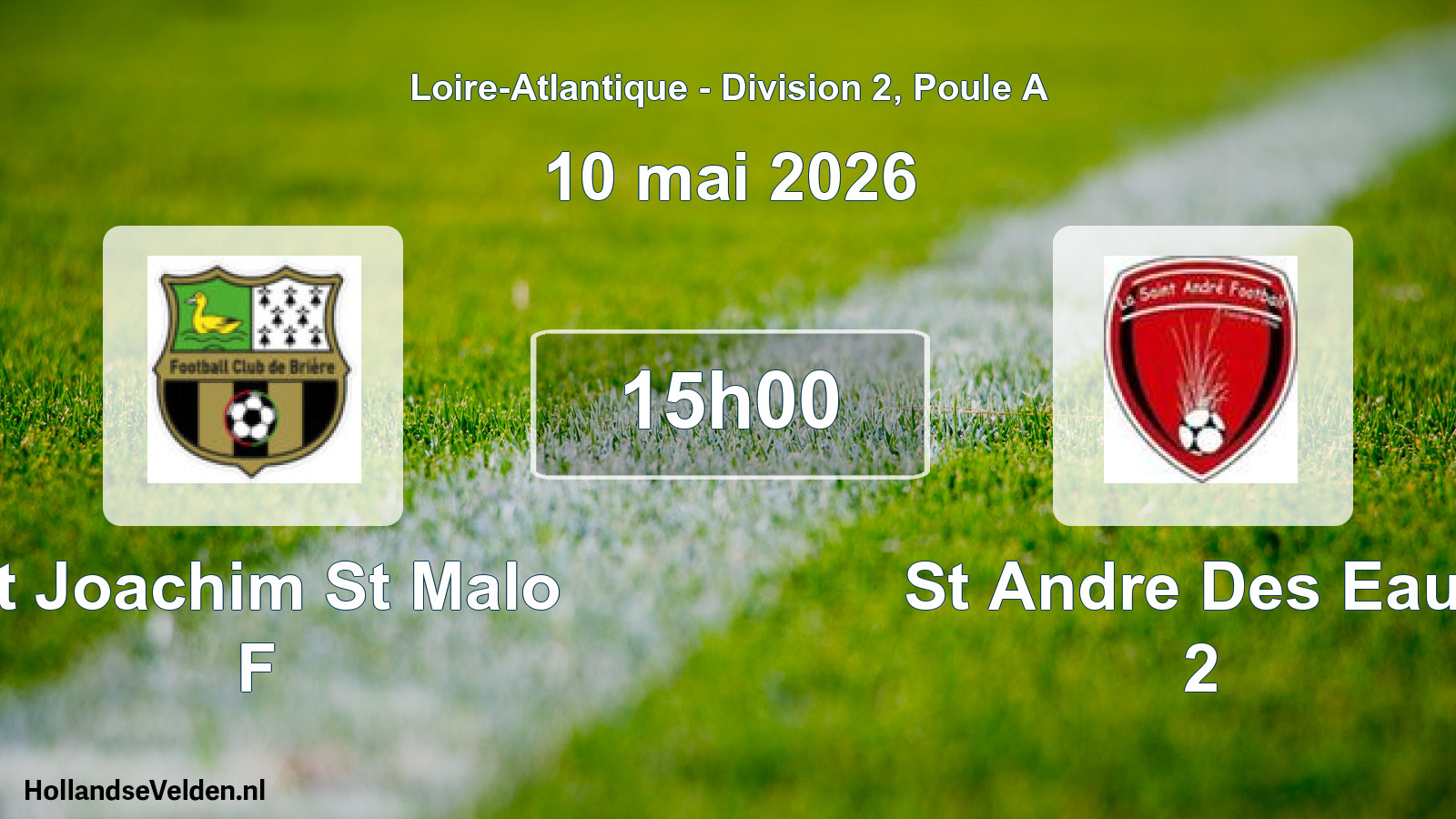 Geplande wedstrijd: St Joachim St Malo F - St Andre Des Eaux 2 (10 mai 2026)