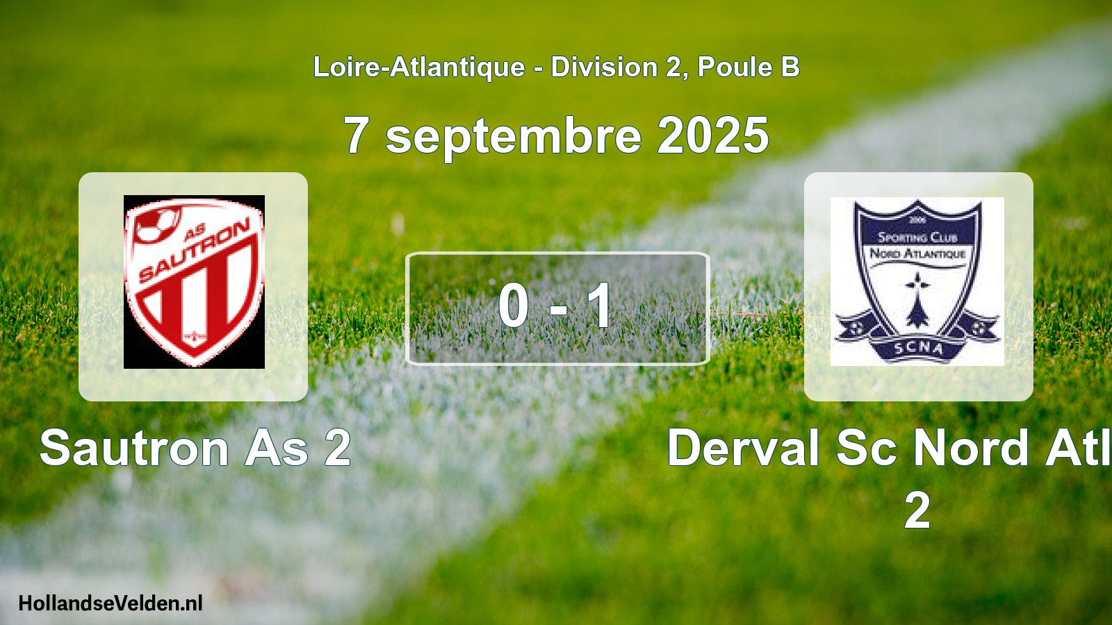 Gespeelde wedstrijd: Sautron As 2 - Derval Sc Nord Atlan 2 0 - 1 (7 septembre 2025)