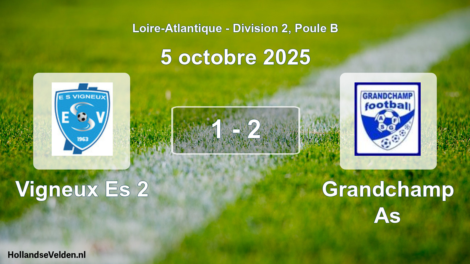 Gespeelde wedstrijd: Vigneux Es 2 - Grandchamp As 1 - 2 (5 octobre 2025)