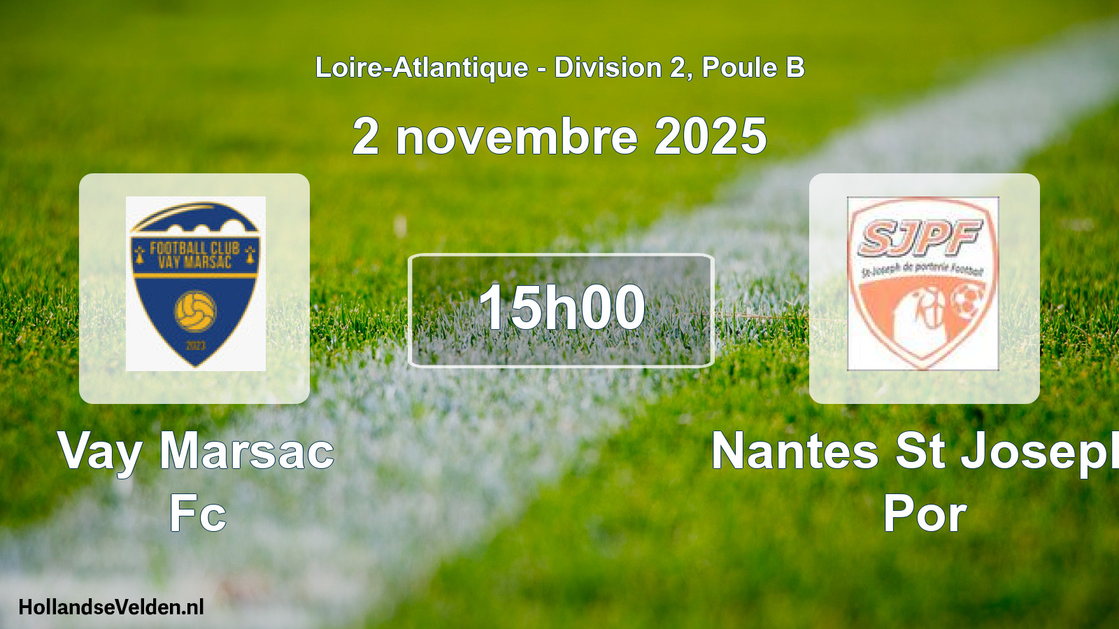 Geplande wedstrijd: Vay Marsac Fc - Nantes St Joseph Por (2 november 2025)