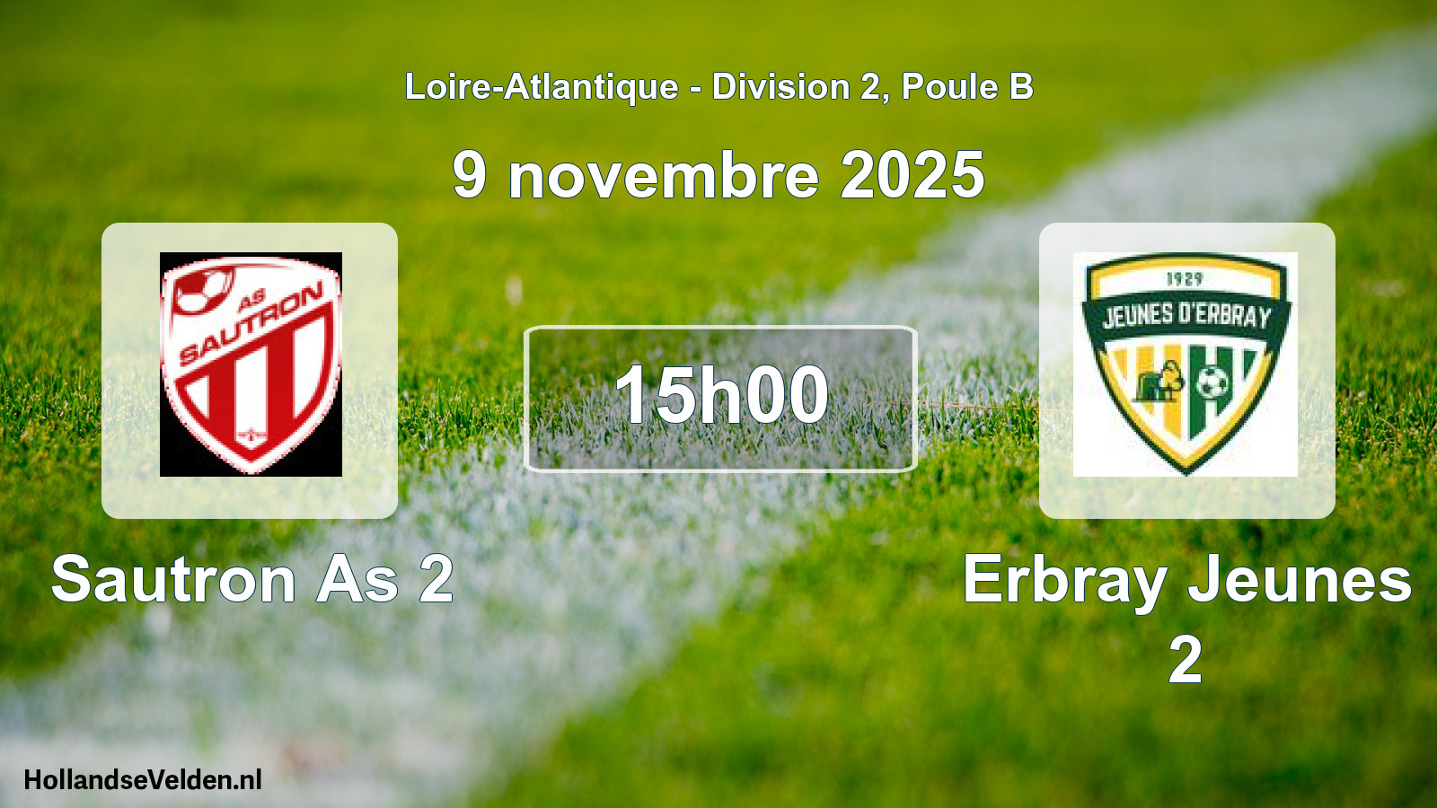 Scheduled Match: Sautron As 2 - Erbray Jeunes 2 (9 November 2025)