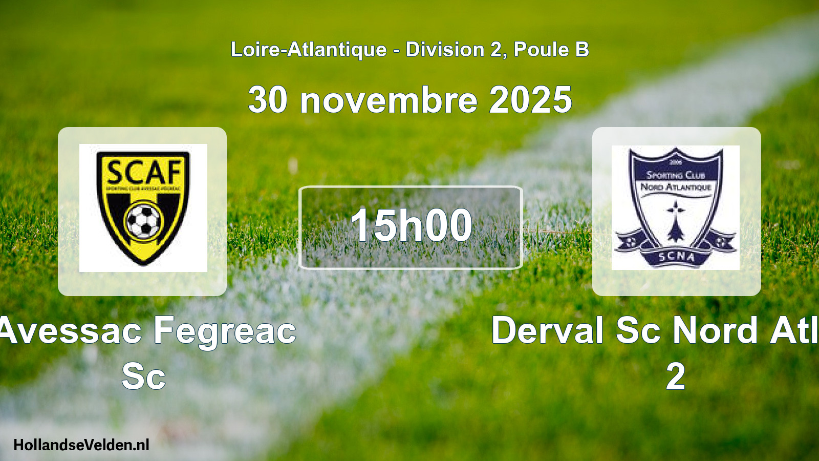 Geplande wedstrijd: Avessac Fegreac Sc - Derval Sc Nord Atlan 2 (30 november 2025)