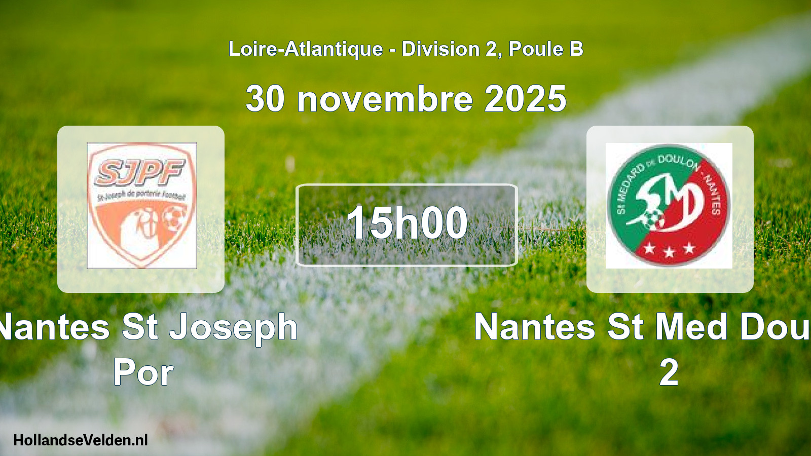 Geplande wedstrijd: Nantes St Joseph Por - Nantes St Med Doulon 2 (30 novembre 2025)