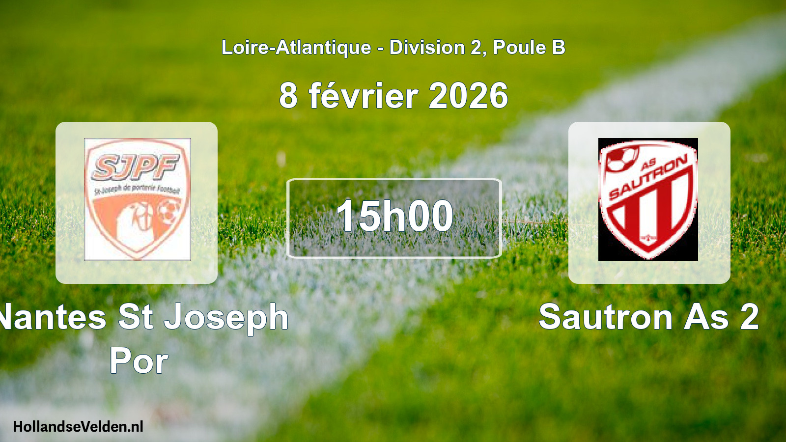 Geplande wedstrijd: Nantes St Joseph Por - Sautron As 2 (8 februari 2026)