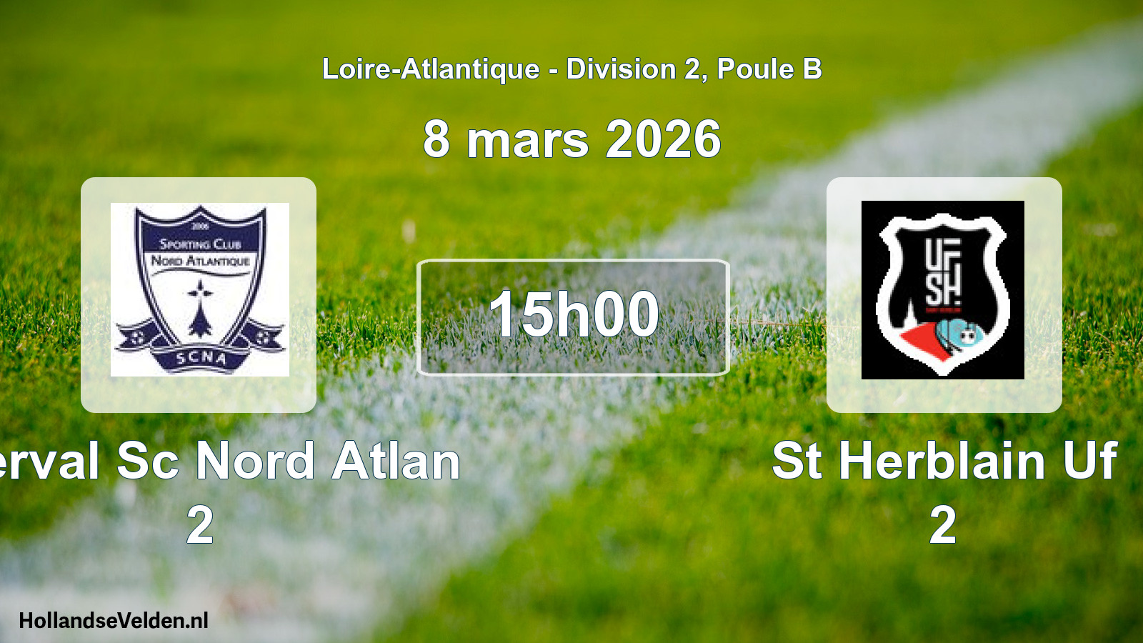 Geplande wedstrijd: Derval Sc Nord Atlan 2 - St Herblain Uf 2 (8 maart 2026)