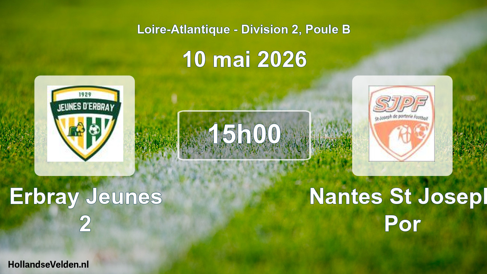 Geplande wedstrijd: Erbray Jeunes 2 - Nantes St Joseph Por (10 mei 2026)