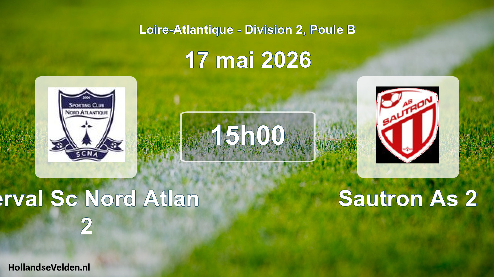 Geplande wedstrijd: Derval Sc Nord Atlan 2 - Sautron As 2 (17 mei 2026)