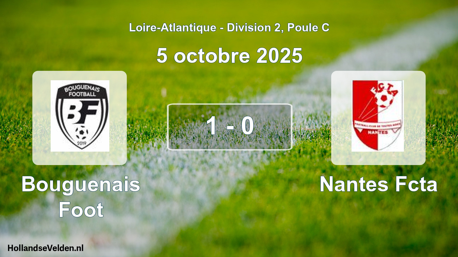 Total number of matches played: Bouguenais Foot - Nantes Fcta 1 - 0 (5 October 2025)