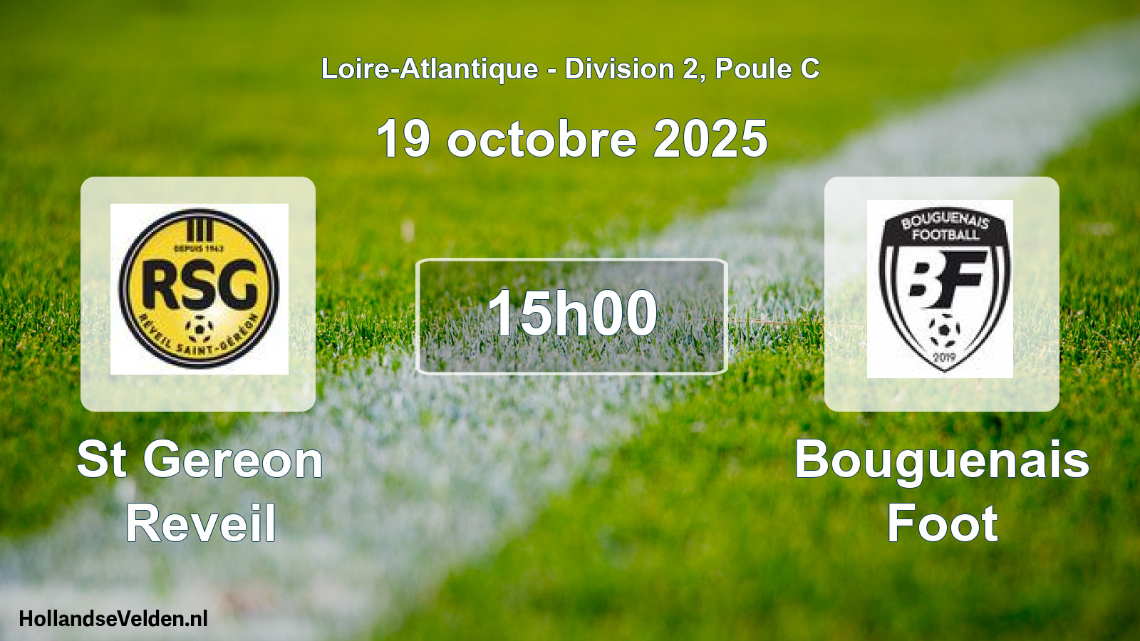 Scheduled Match: St Gereon Reveil - Bouguenais Foot (19 October 2025)