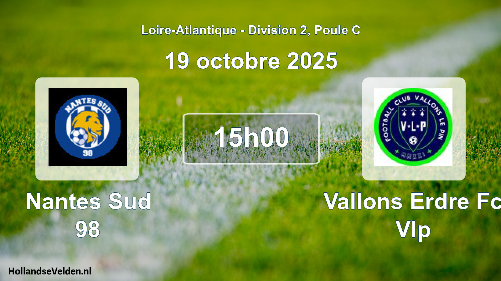 Geplande wedstrijd: Nantes Sud 98 - Vallons Erdre Fc Vlp (19 oktober 2025)
