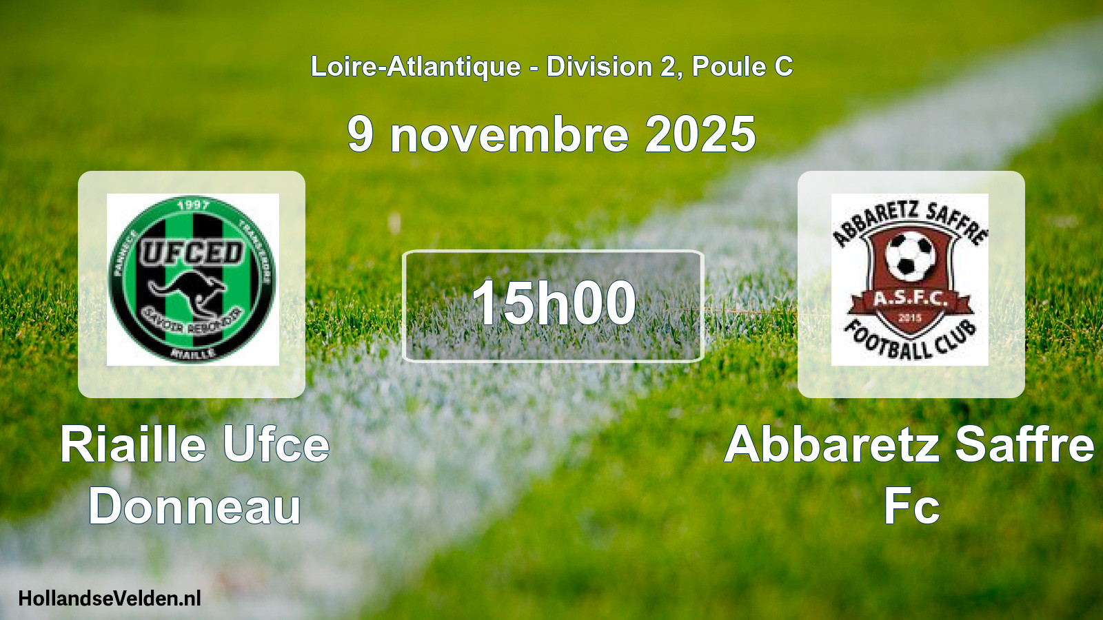 Geplande wedstrijd: Riaille Ufce Donneau - Abbaretz Saffre Fc (9 novembre 2025)