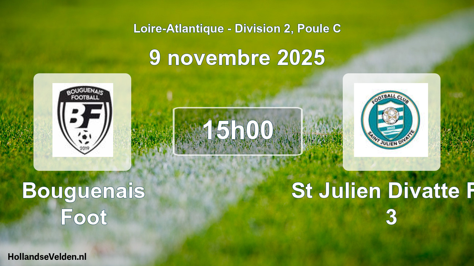Scheduled Match: Bouguenais Foot - St Julien Divatte Fc 3 (9 November 2025)