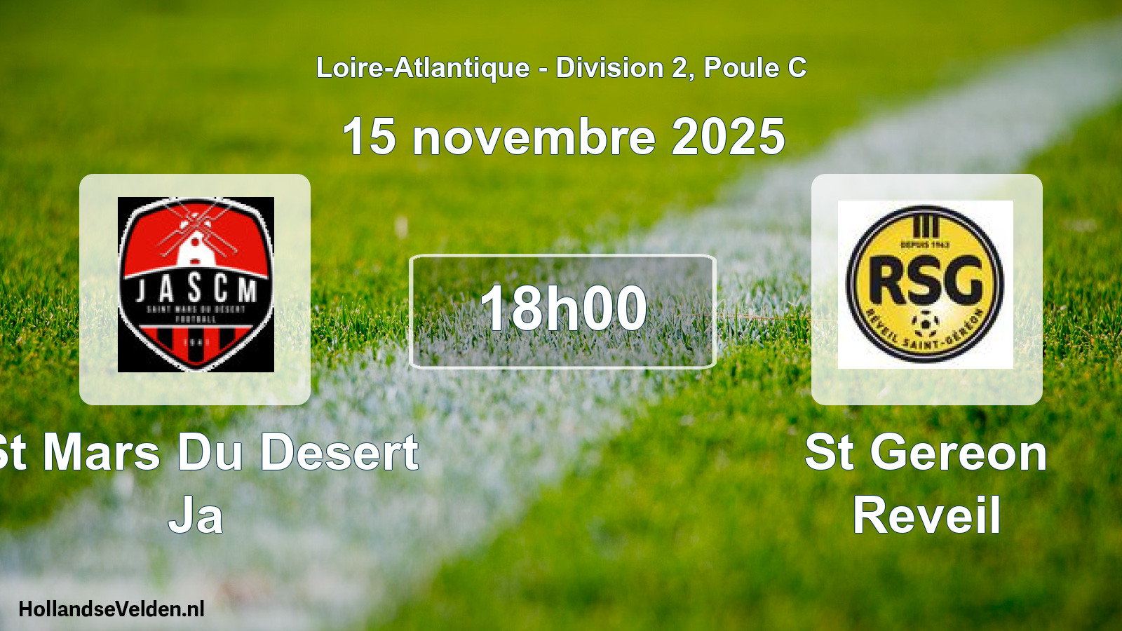 Scheduled Match: St Mars Du Desert Ja - St Gereon Reveil (15 November 2025)