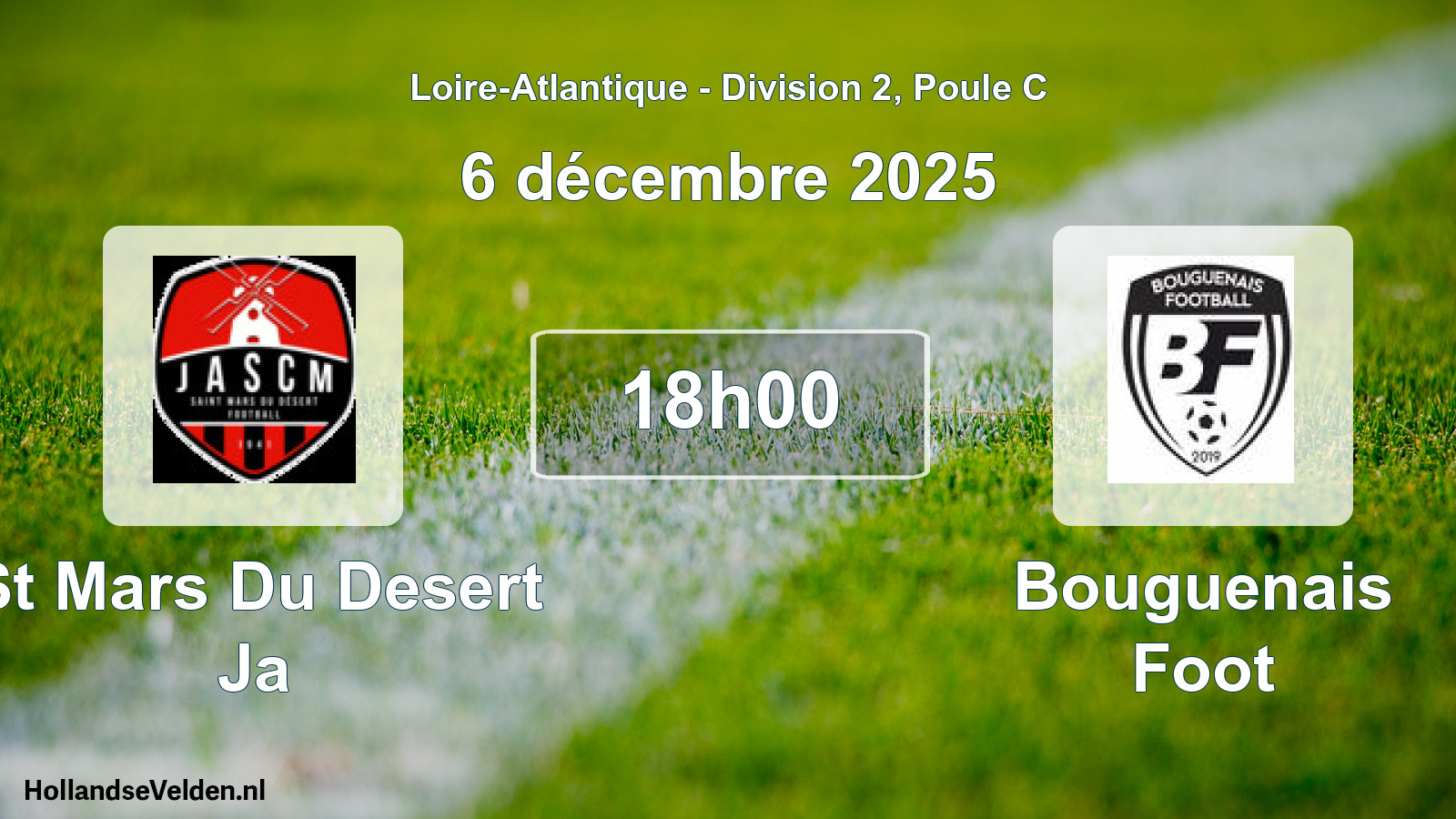 Geplande wedstrijd: St Mars Du Desert Ja - Bouguenais Foot (6 december 2025)