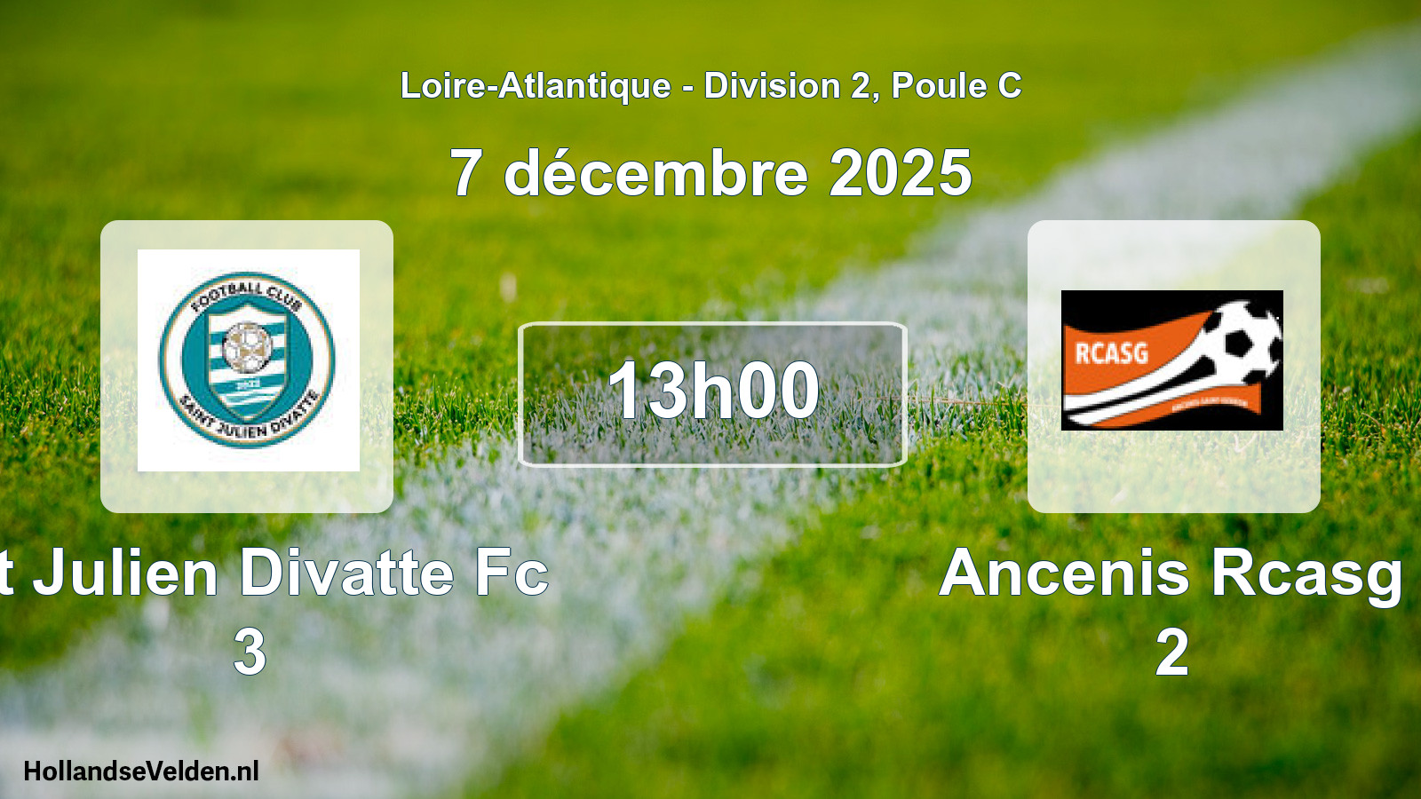 Geplande wedstrijd: St Julien Divatte Fc 3 - Ancenis Rcasg 2 (7 december 2025)