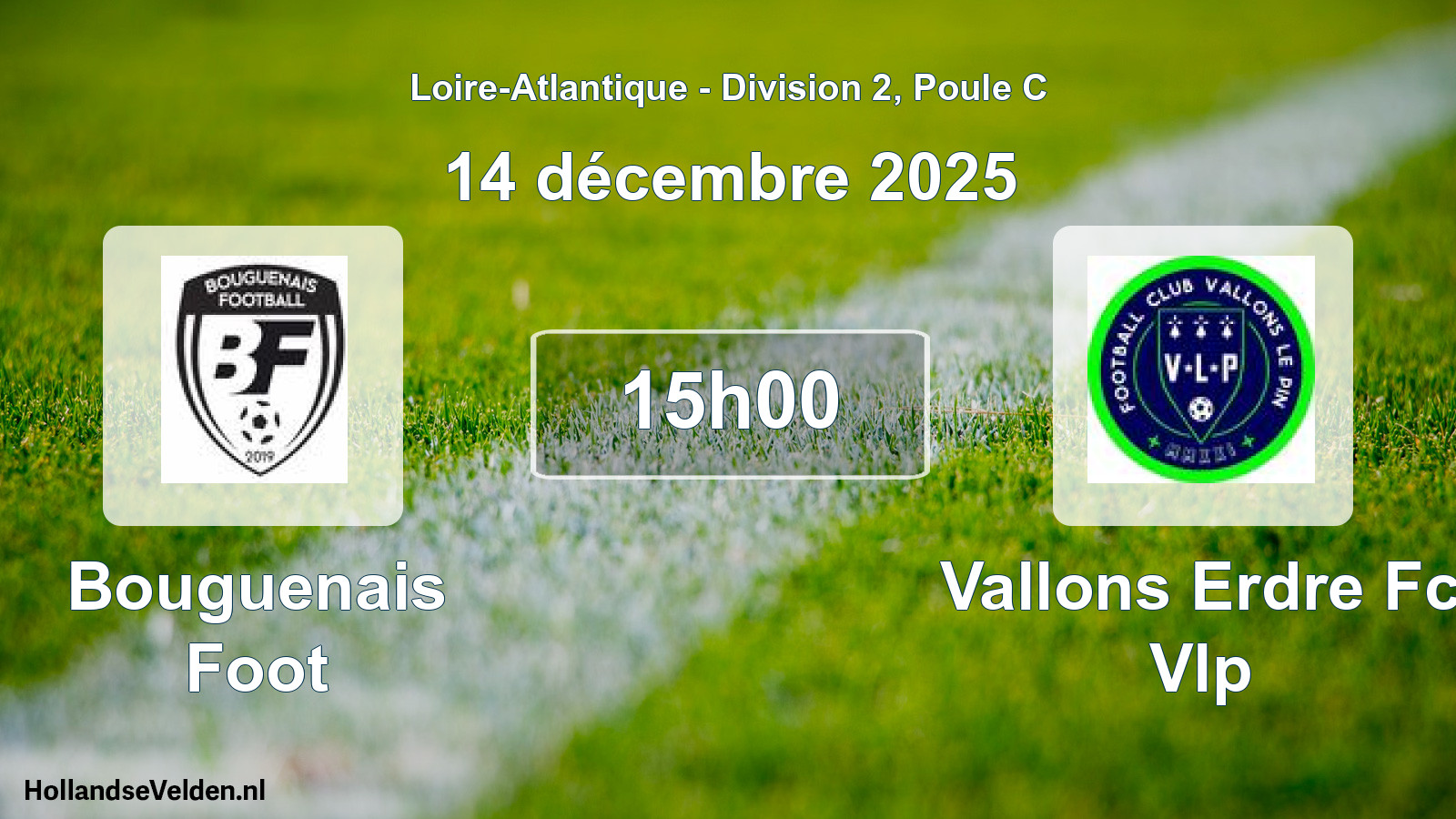 Geplande wedstrijd: Bouguenais Foot - Vallons Erdre Fc Vlp (14 décembre 2025)