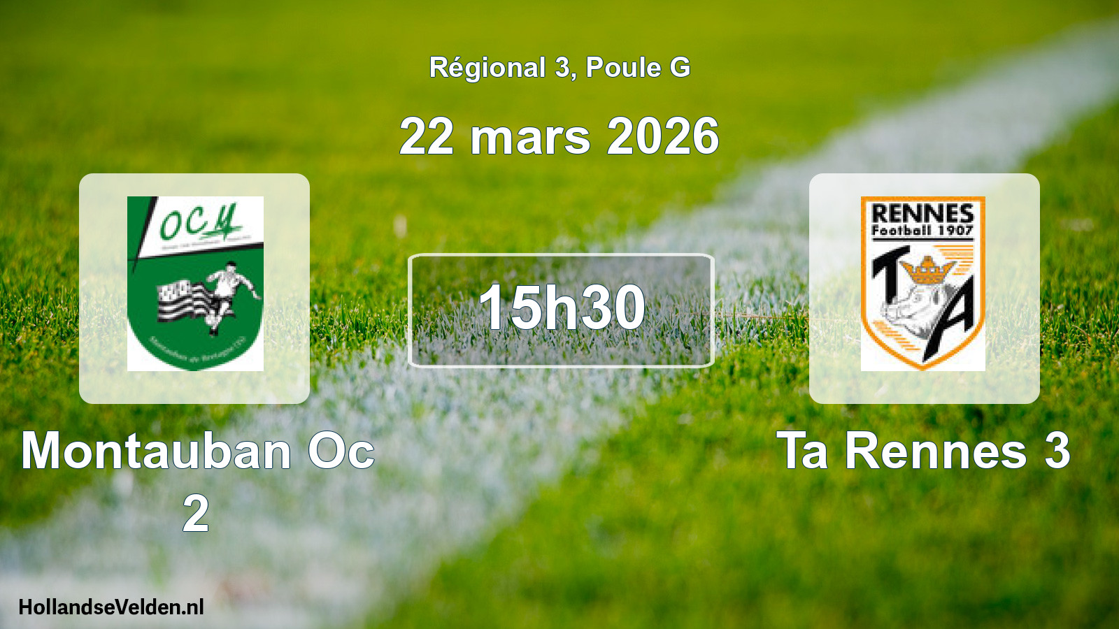 Scheduled Match: Montauban Oc 2 - Ta Rennes 3 (22 March 2026)