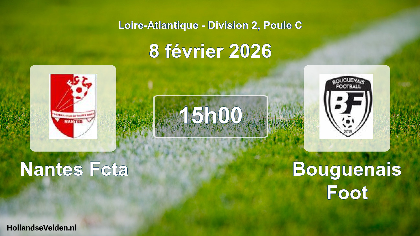 Geplande wedstrijd: Nantes Fcta - Bouguenais Foot (8 februari 2026)