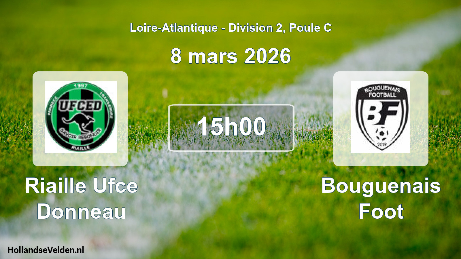 Scheduled Match: Riaille Ufce Donneau - Bouguenais Foot (8 March 2026)