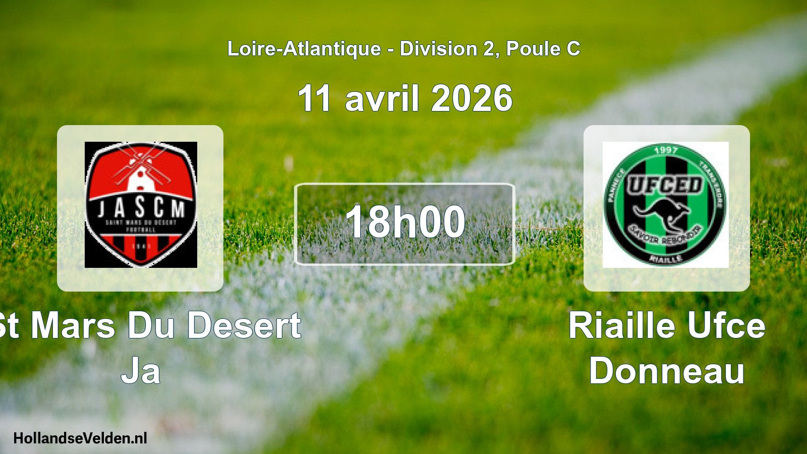 Geplande wedstrijd: St Mars Du Desert Ja - Riaille Ufce Donneau (11 avril 2026)