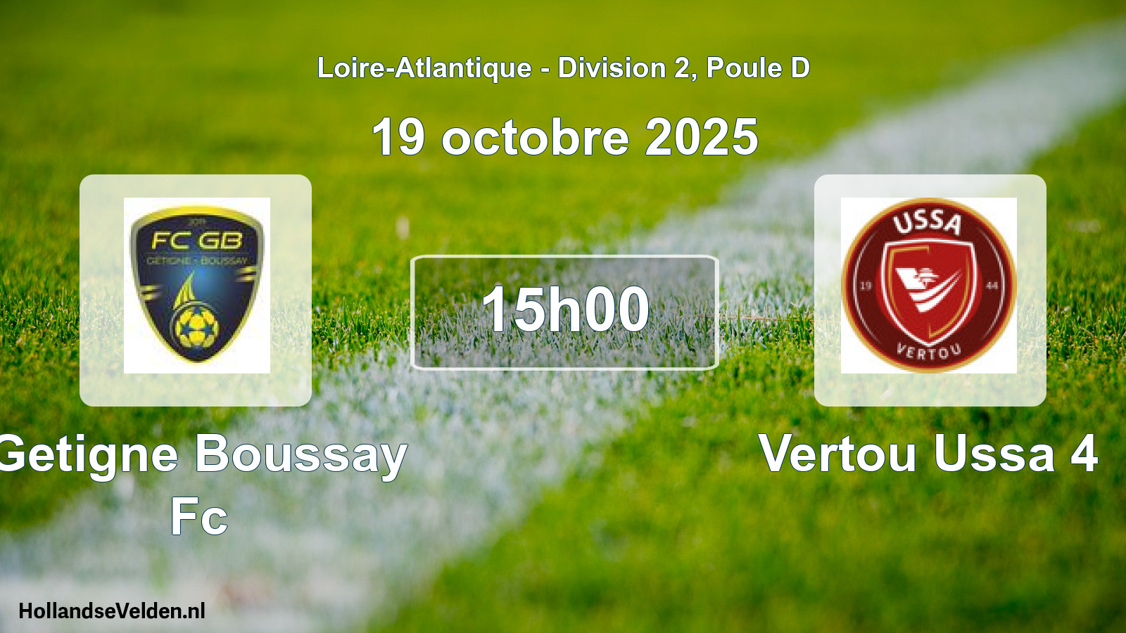 Scheduled Match: Getigne Boussay Fc - Vertou Ussa 4 (19 October 2025)