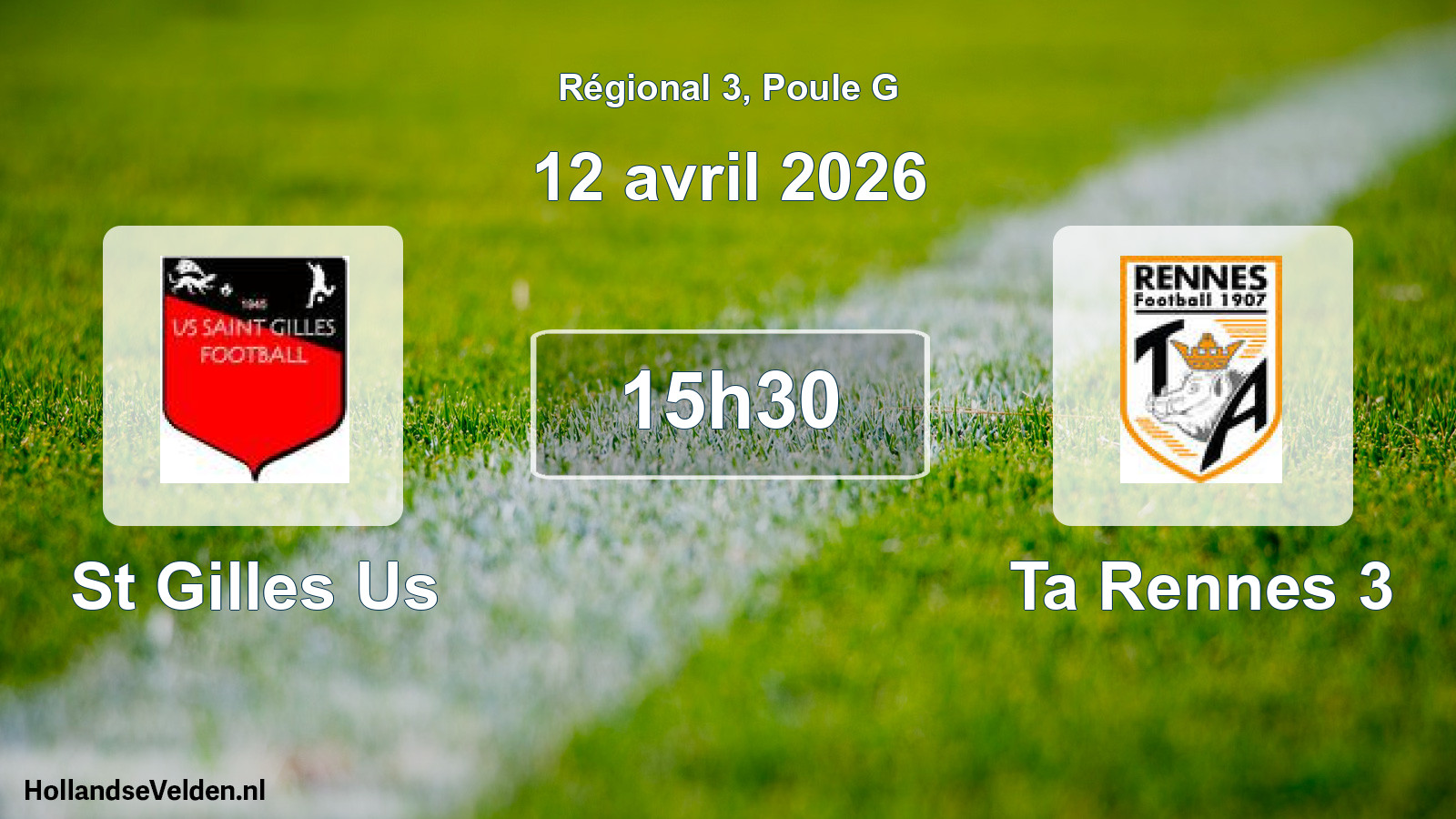 Scheduled Match: St Gilles Us - Ta Rennes 3 (12 April 2026)