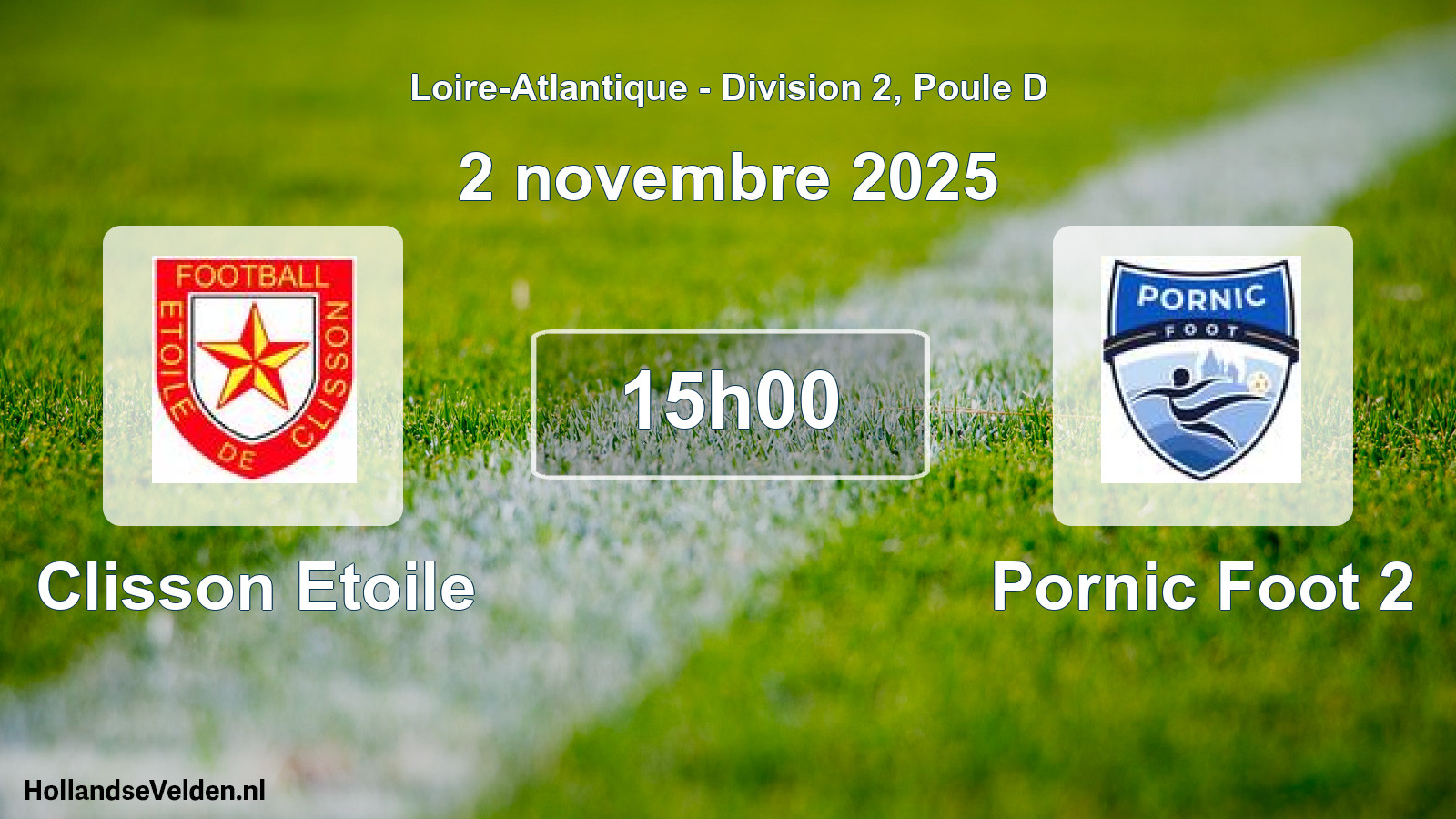 Geplande wedstrijd: Clisson Etoile - Pornic Foot 2 (2 novembre 2025)