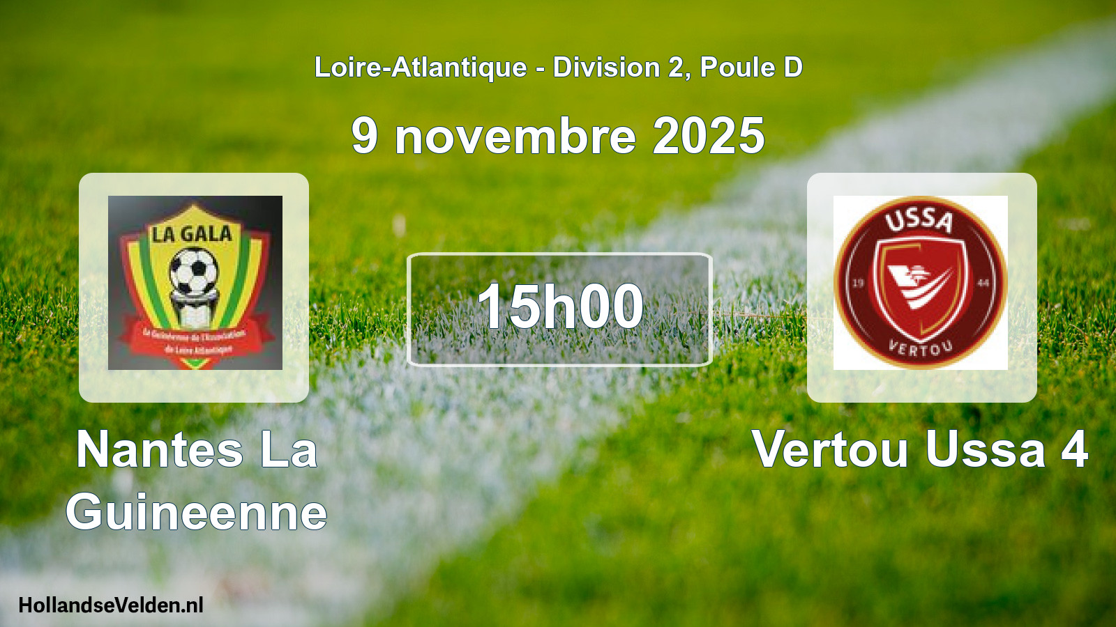 Scheduled Match: Nantes La Guineenne - Vertou Ussa 4 (9 November 2025)