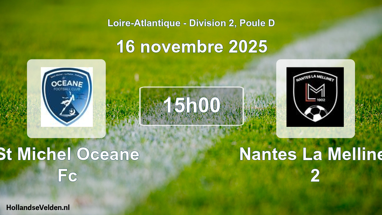 Geplande wedstrijd: St Michel Oceane Fc - Nantes La Mellinet 2 (16 november 2025)