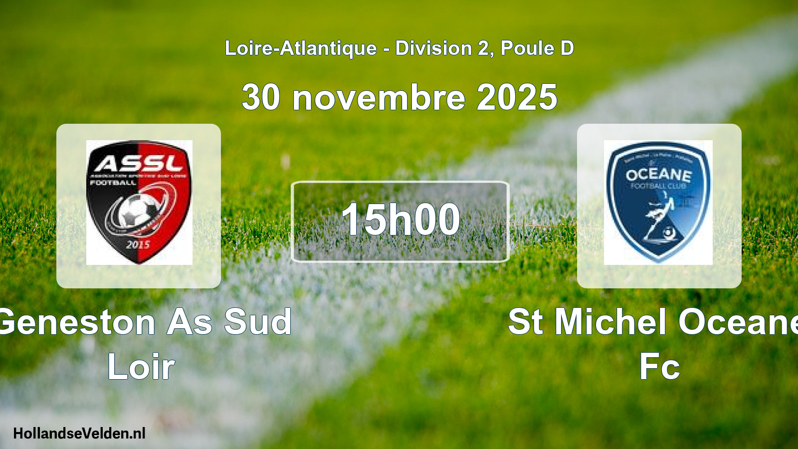 Scheduled Match: Geneston As Sud Loir - St Michel Oceane Fc (30 November 2025)