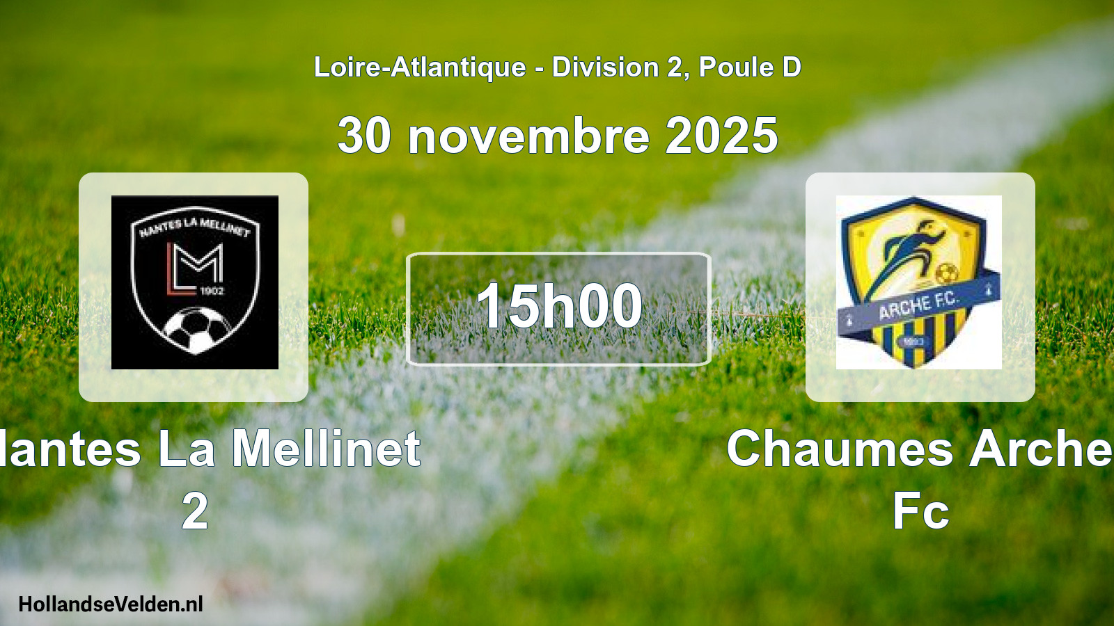 Geplande wedstrijd: Nantes La Mellinet 2 - Chaumes Arche Fc (30 november 2025)