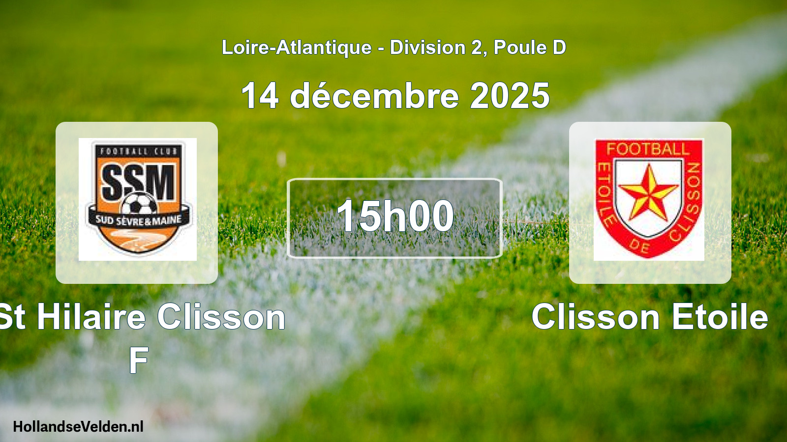 Geplande wedstrijd: St Hilaire Clisson F - Clisson Etoile (14 décembre 2025)