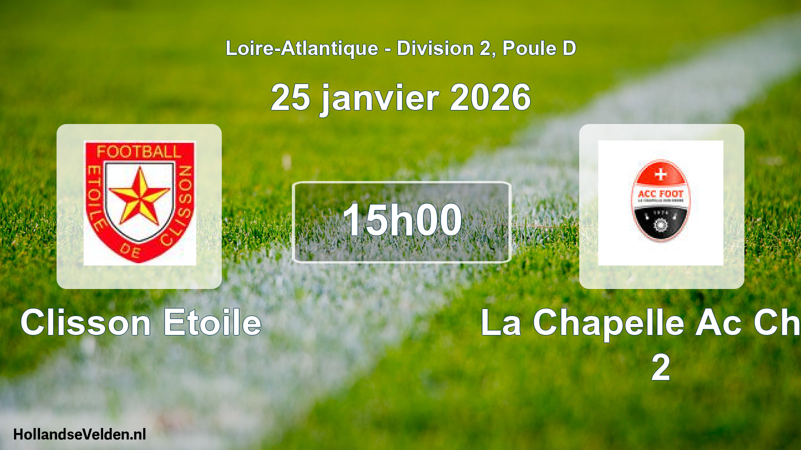 Scheduled Match: Clisson Etoile - La Chapelle Ac Chap 2 (25 January 2026)
