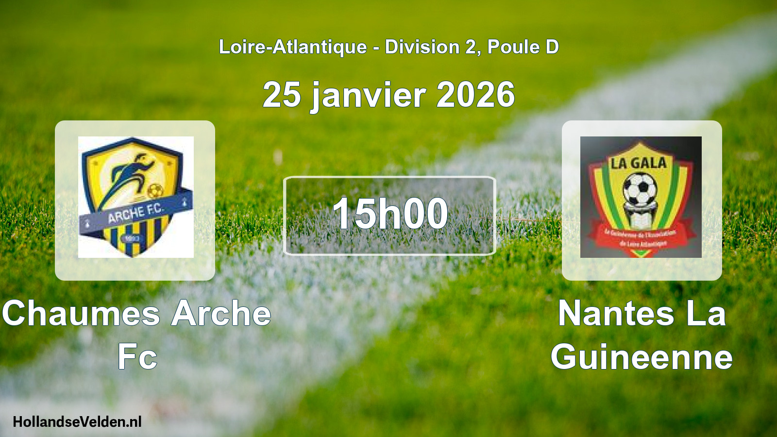 Geplande wedstrijd: Chaumes Arche Fc - Nantes La Guineenne (25 janvier 2026)