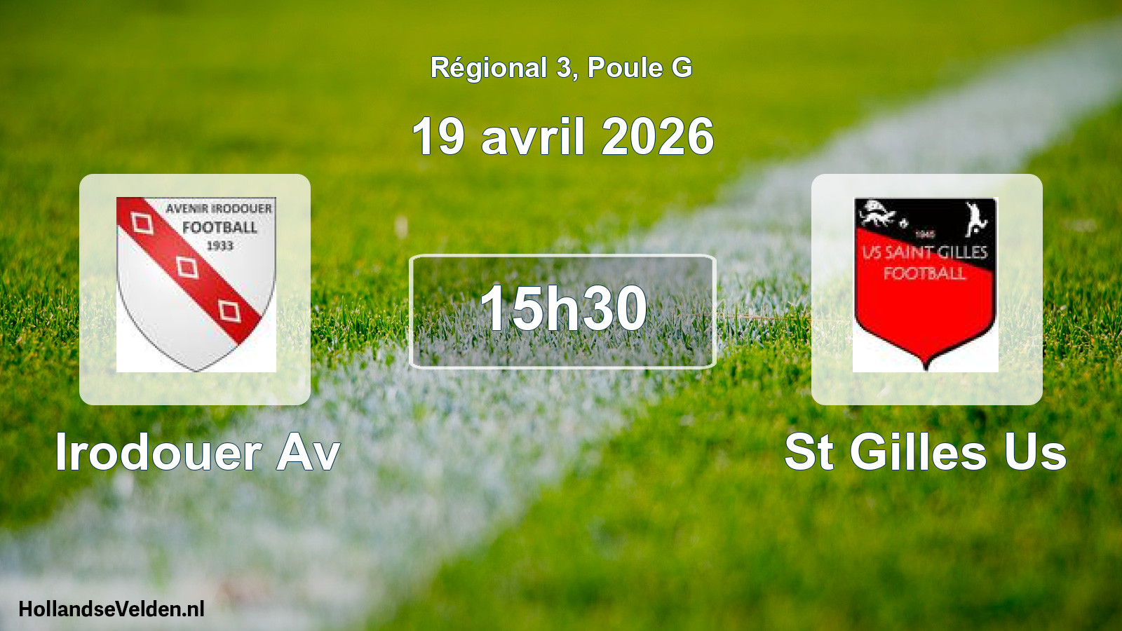 Scheduled Match: Irodouer Av - St Gilles Us (19 April 2026)