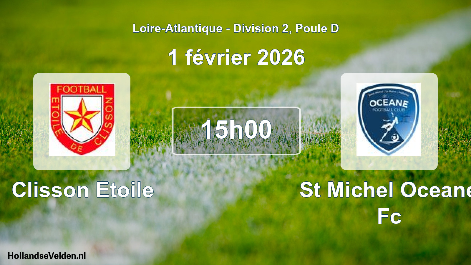 Geplande wedstrijd: Clisson Etoile - St Michel Oceane Fc (1 février 2026)