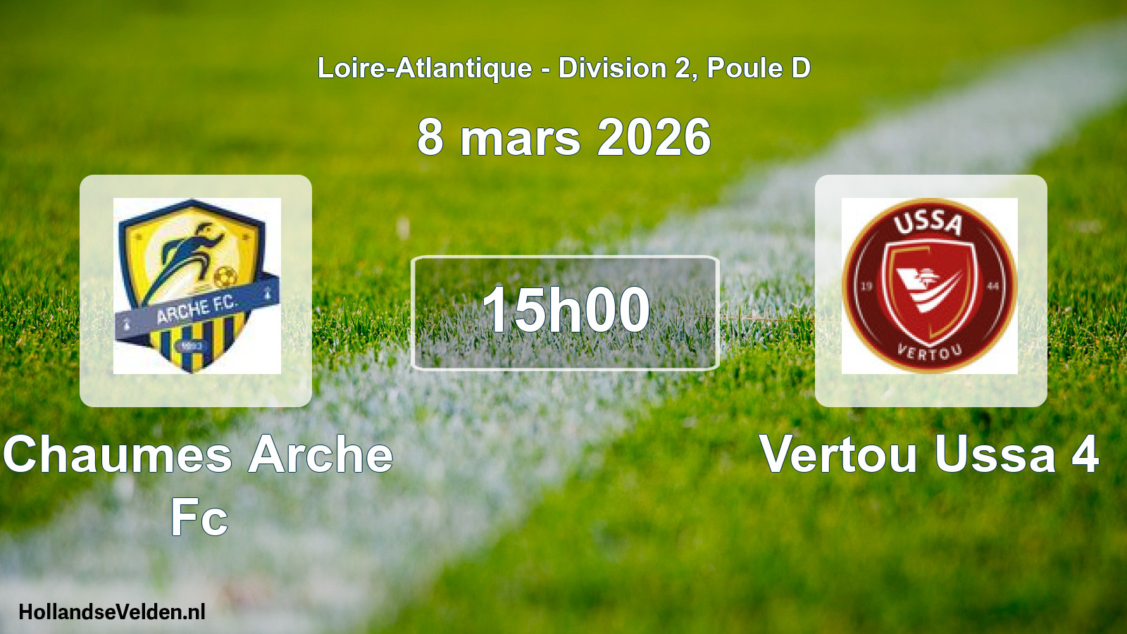 Geplande wedstrijd: Chaumes Arche Fc - Vertou Ussa 4 (8 maart 2026)