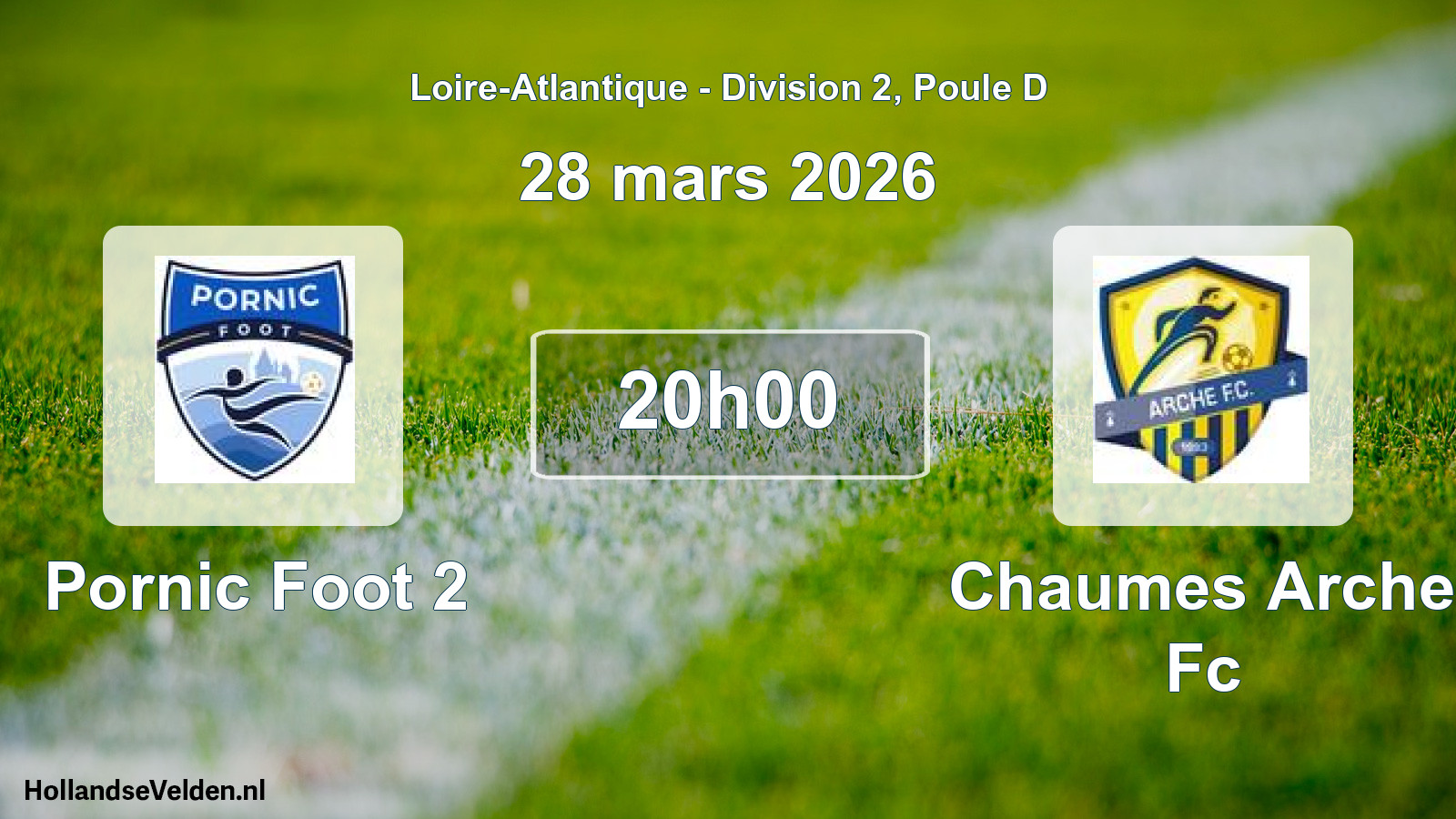 Geplande wedstrijd: Pornic Foot 2 - Chaumes Arche Fc (28 mars 2026)