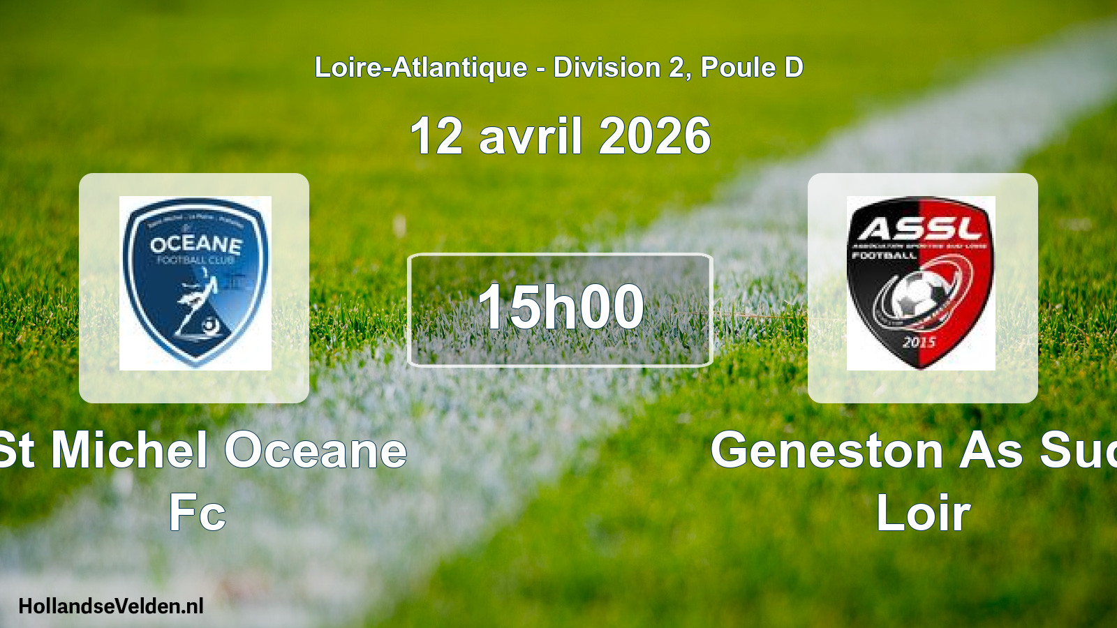 Geplande wedstrijd: St Michel Oceane Fc - Geneston As Sud Loir (12 april 2026)