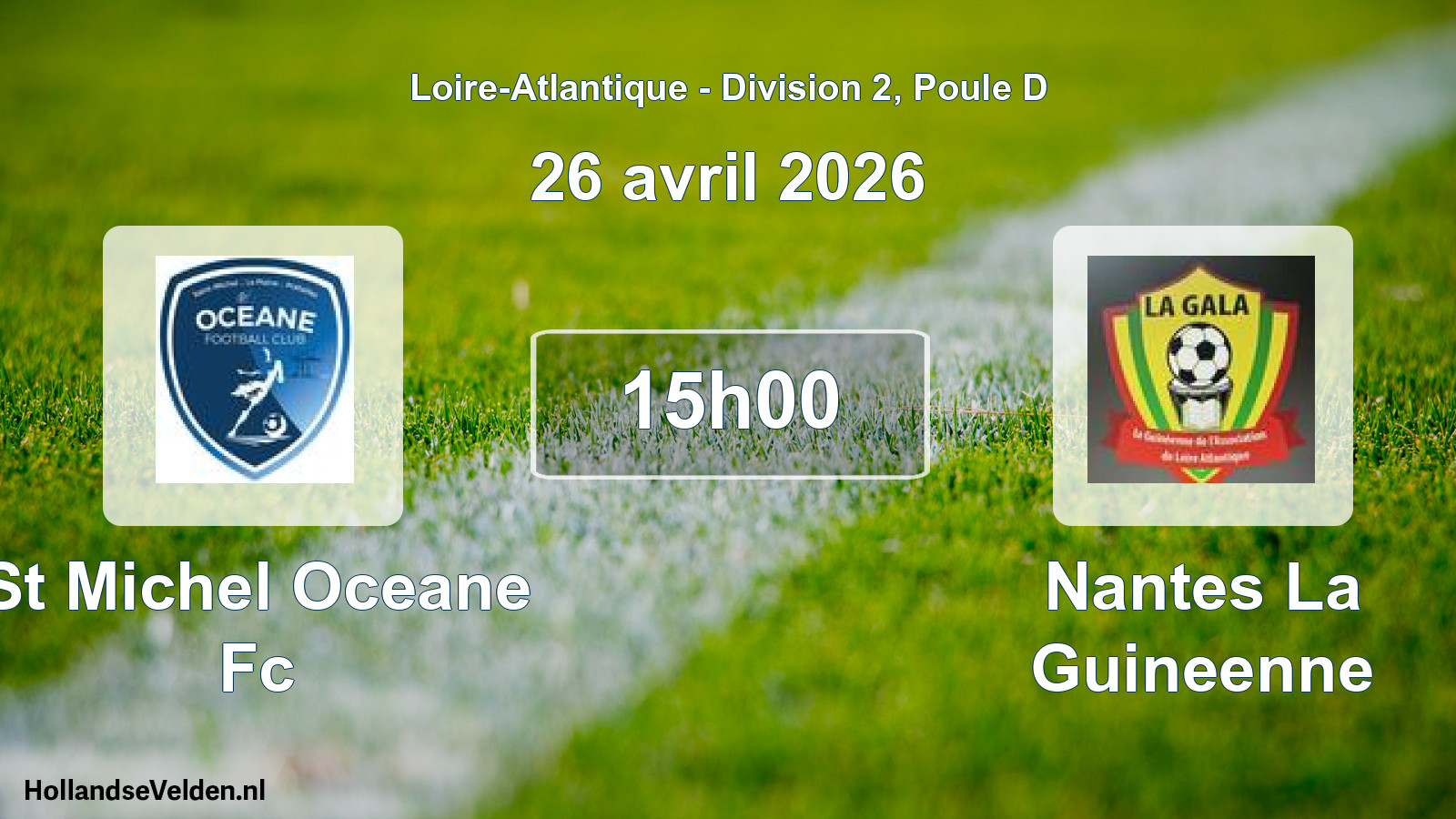 Geplande wedstrijd: St Michel Oceane Fc - Nantes La Guineenne (26 avril 2026)